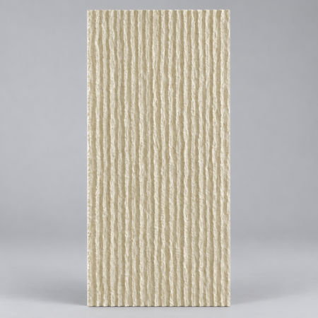 Panou 3D Wave crem prezentat integral pe fundal neutru